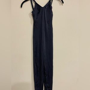 Silky Lycra spaghetti strap unitard